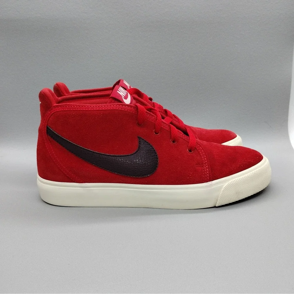 Nike Toki Leather Skateboard Sneakers Mens Size 8.5 Gym Red Suede Casual Shoes‎